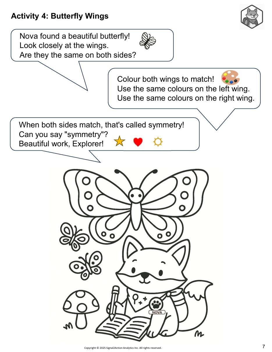 Preview: Butterfly Wings symmetry activity